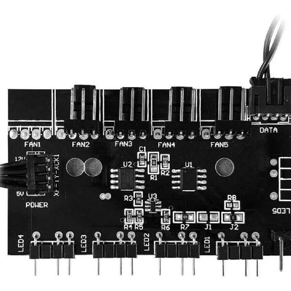 Controladora ARGB Mymax MYC/ARGB44 para 4 Fans Endereçáveis 5V 3 Pinos Alimentação SATA