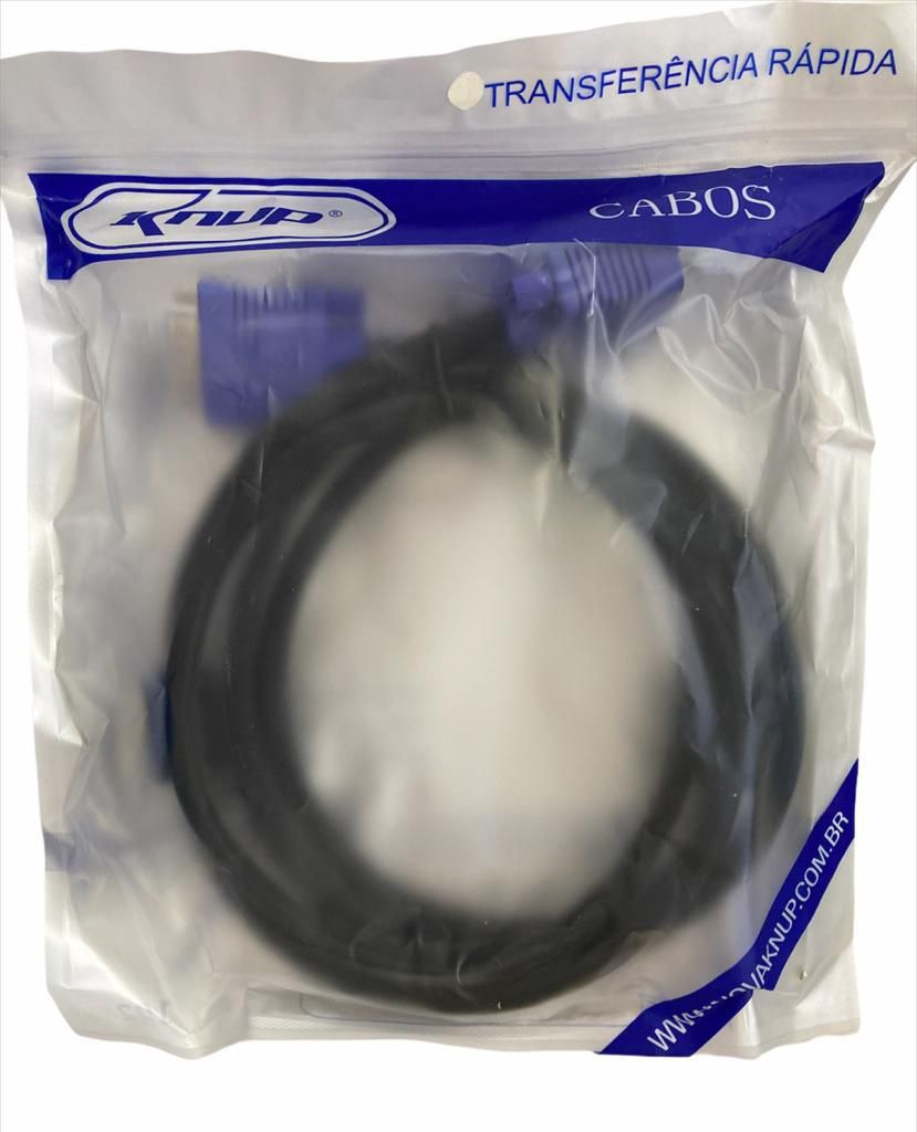 Cabo VGA Macho x Knup KP-5002 5 Metros com Filtro Blindado - Imagem 2