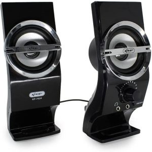 Caixa de Som Knup KP-7027 12W RMS 2.0 Alimentação USB Conexão P2 3.5mm Preta