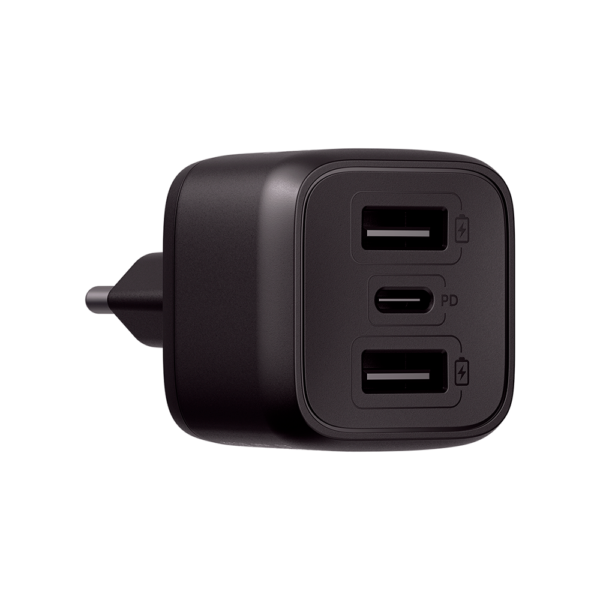 Fonte Carregador Turbo Intelbras EC12 32W Power Delivery 2x USB-A 2x USB-C Bivolt Preto