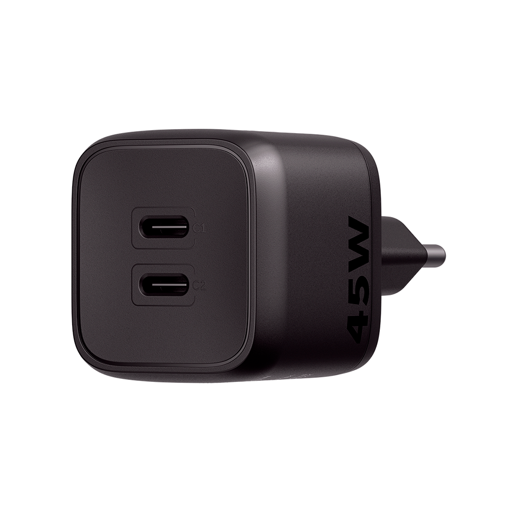 Fonte Carregador Intelbras EC20 45W Turbo Power Delivery 2x USB-C Bivolt Preto - Imagem 3