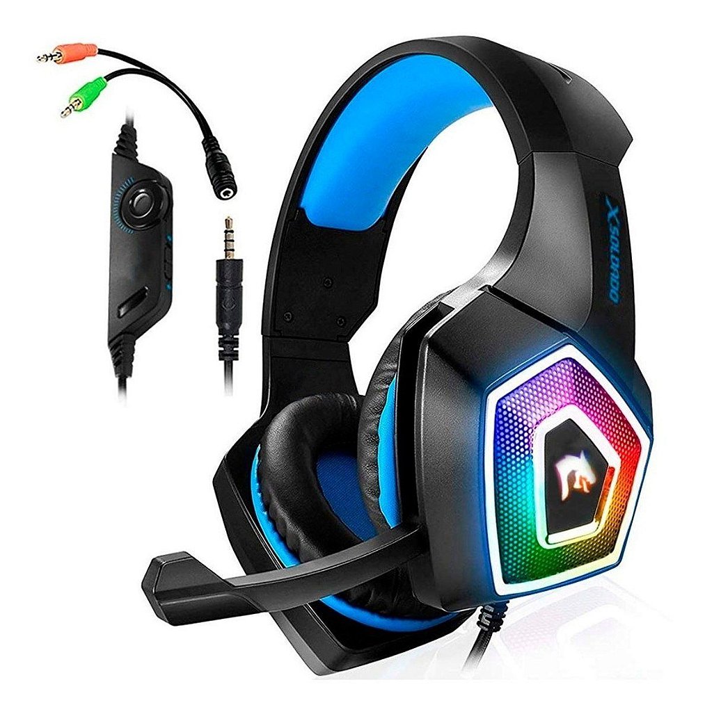 Headset Gamer Infokit GH-X2000 RGB com Microfone Articulado Drivers 40mm Conexão P2 3.5mm e USB - Imagem 3