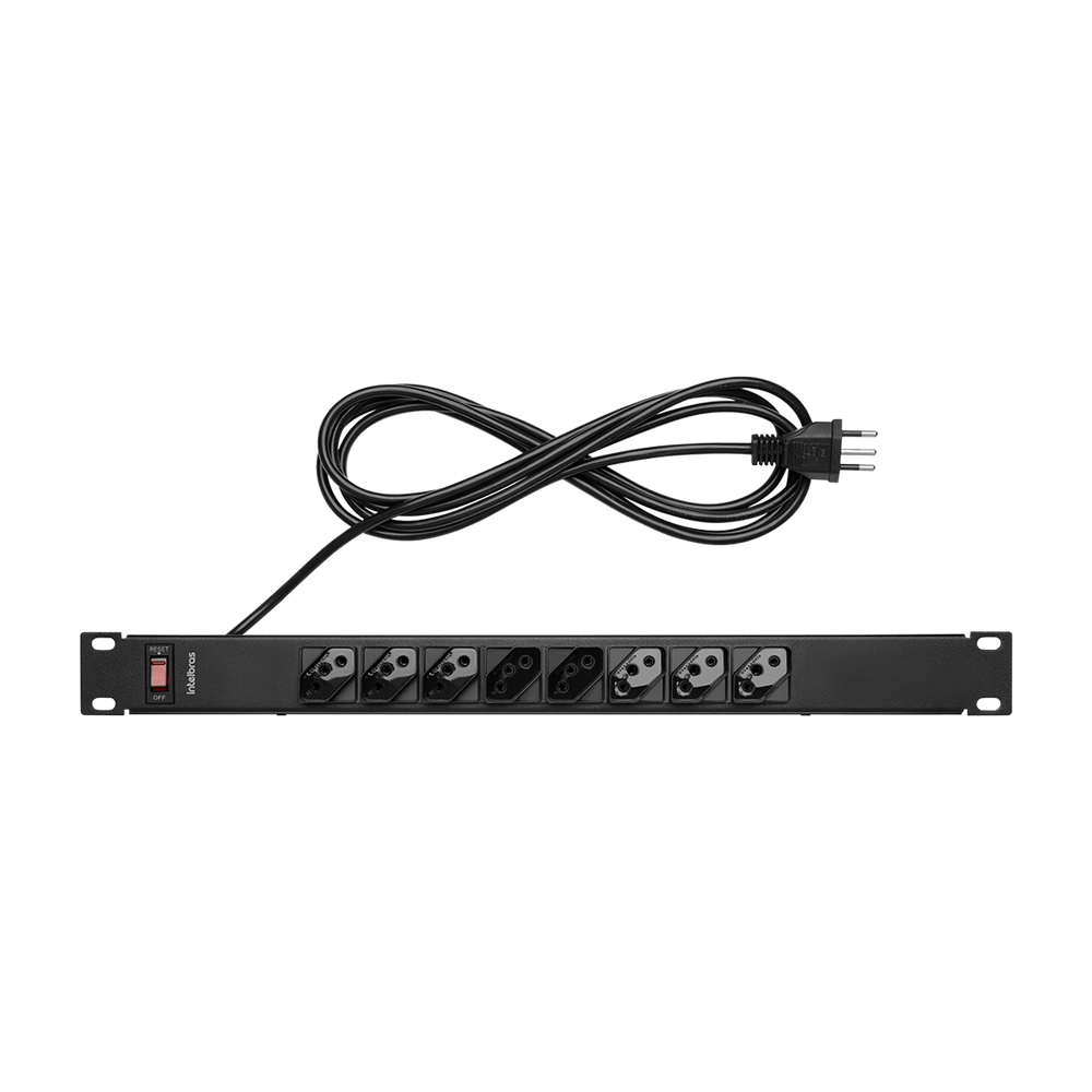 Filtro de Linha Protetor Eletrônico para Rack 19" 8 Tomadas 10A 1m Bivolt Intelbras EPR 208 - Imagem 5