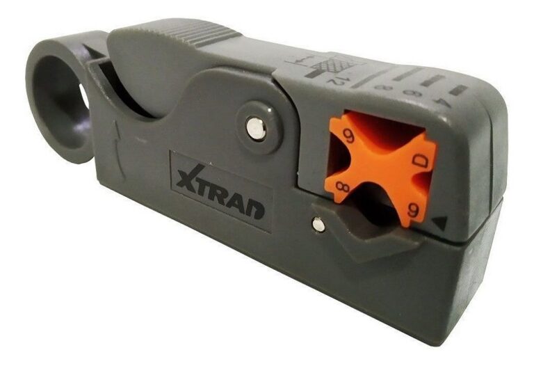Alicate Decapador de Fios Giratório Exbom XT-577 para Cabo Coaxial RG58 RG59 RG6