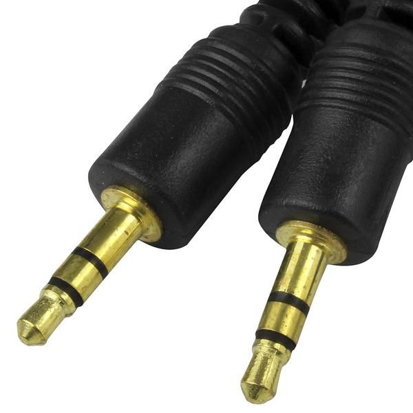 Cabo de Áudio Auxiliar P2 x P2 Estéreo 3.5mm 5 Metros Exbom CBX-A2P250 - Imagem 4