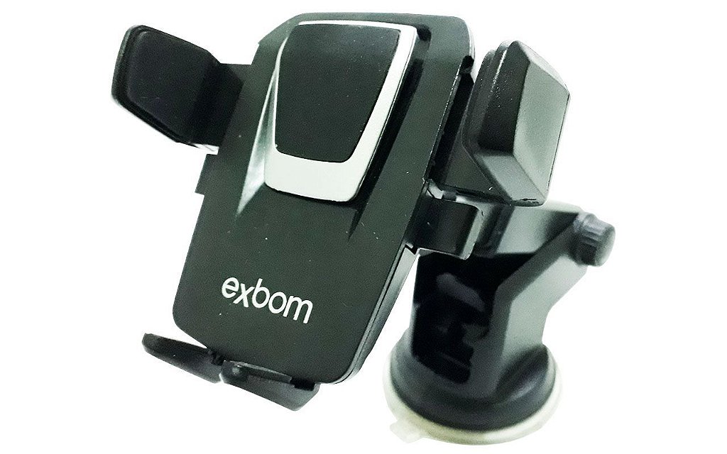 Suporte Veicular para Celular e GPS Exbom SP-72 com Trava Automática Ventosa Haste Retrátil Rotação 360º - Imagem 4