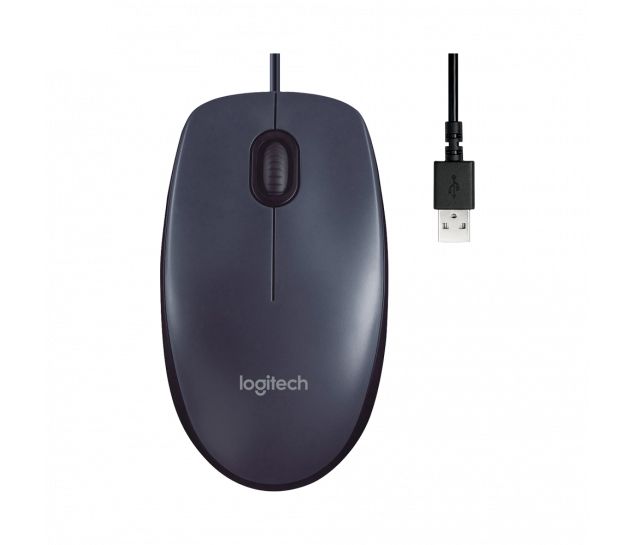 Mouse Logitech M90 USB Óptico 1000 DPI Preto Fio 1,7m Ambidestro