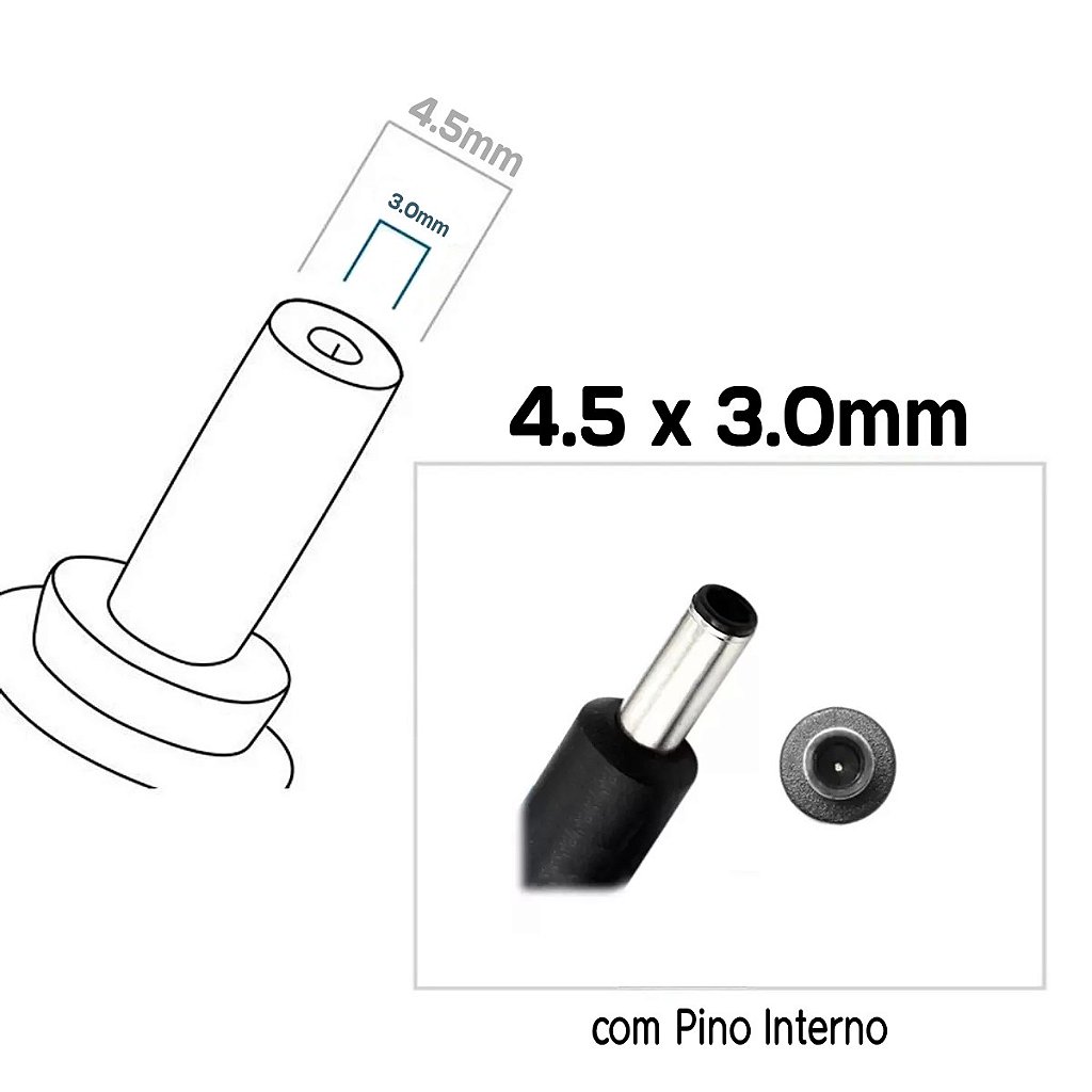 Fonte Notebook Dell Knup KP-DL90B 90W 19.5V 4.62A Plug 4.5x3.0mm Pino Agulha - Imagem 4