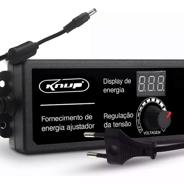 Fonte de Alimentação Regulável Knup KP-CA582 3V-12V 5A 60W Bivolt Pino P4/P8