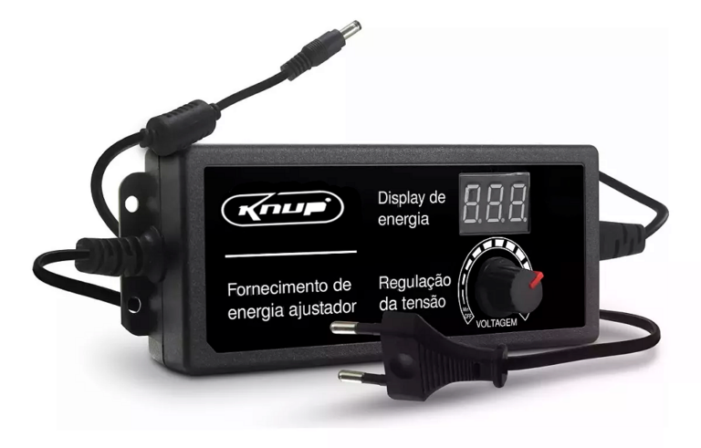 Fonte de Alimentação Regulável Knup KP-CA582 3V-12V 5A 60W Pino P4/P8