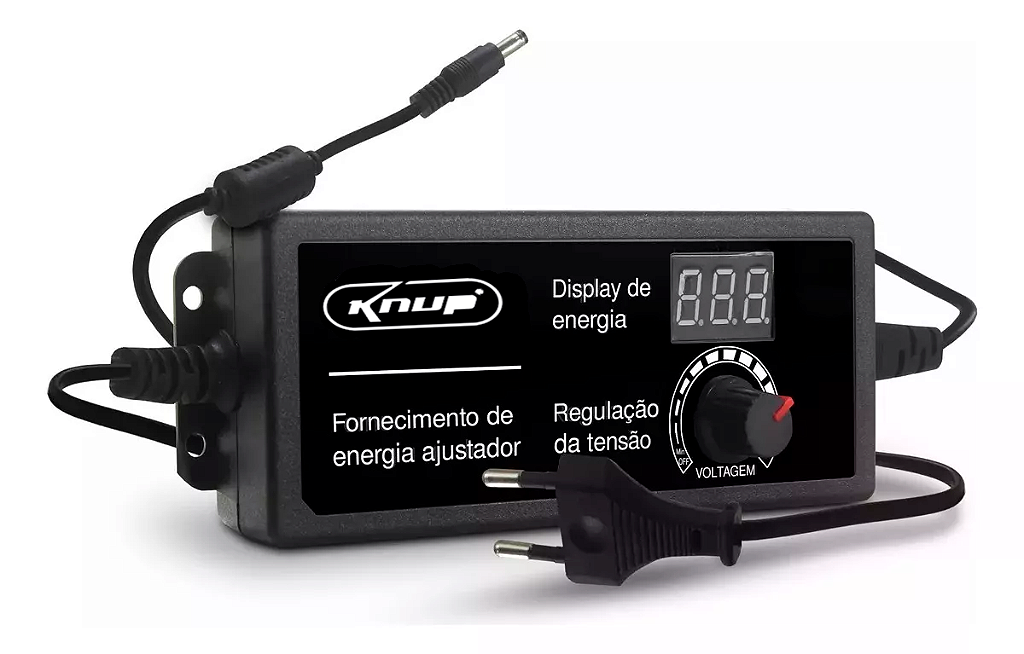 Fonte de Alimentação Regulável Knup KP-CA582 3V-12V 5A 60W Bivolt Pino P4/P8