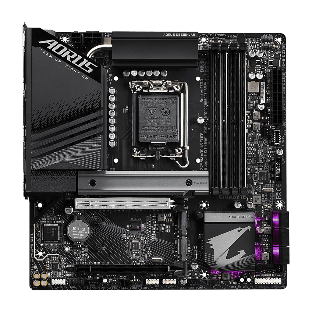 Placa-Mãe GIGABYTE Z790M Aorus Elite LGA 1700 Chipset Z790 DDR5 mATX