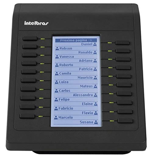Módulo de Expansão Intelbras MOD350 para Telefone IP TIP 300 com 20 Teclas Programáveis e Display LCD 160x320