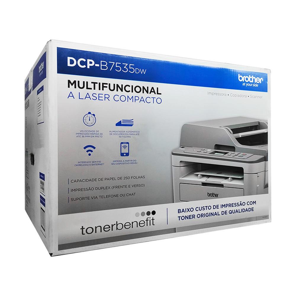 Impressora Multifuncional Brother DCP-B7535DW Laser Mono 36ppm Duplex Wi-Fi Rede USB 110V - Imagem 4