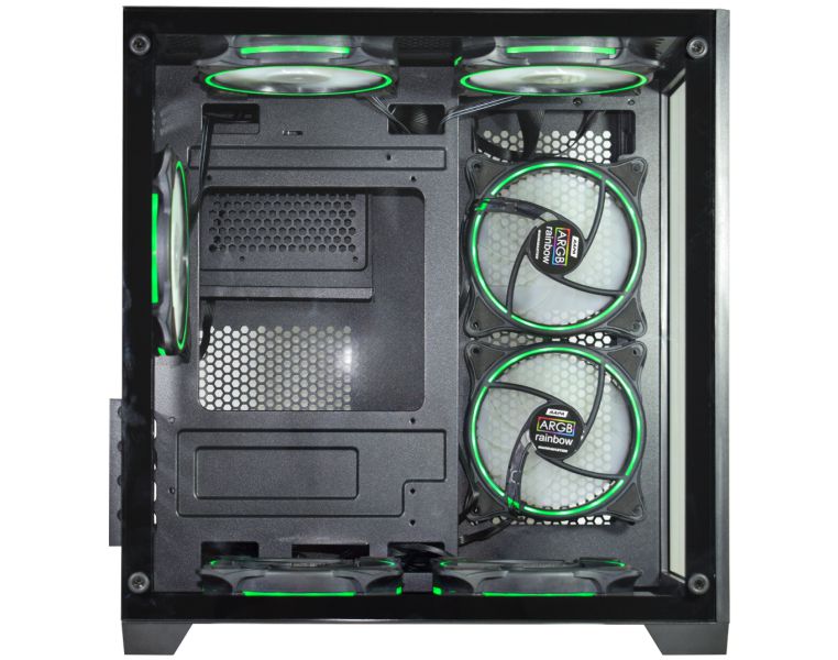 Gabinete Gamer K-Mex Aquário CG-0415 Mid Tower mATX ITX Vidro Temperado Frontal e Lateral Preto - Imagem 5