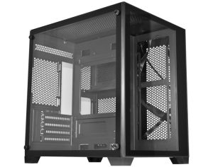 Gabinete Gamer K-Mex Aquário CG-0415 Mid Tower mATX ITX Vidro Temperado Frontal e Lateral Preto