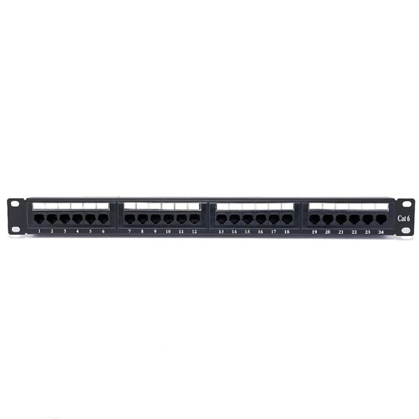 Patch Panel Seccon 24 Portas CAT.6 UTP Padrão 19" 1U com Guia Organizadora Traseira WT-2178C-110-24P