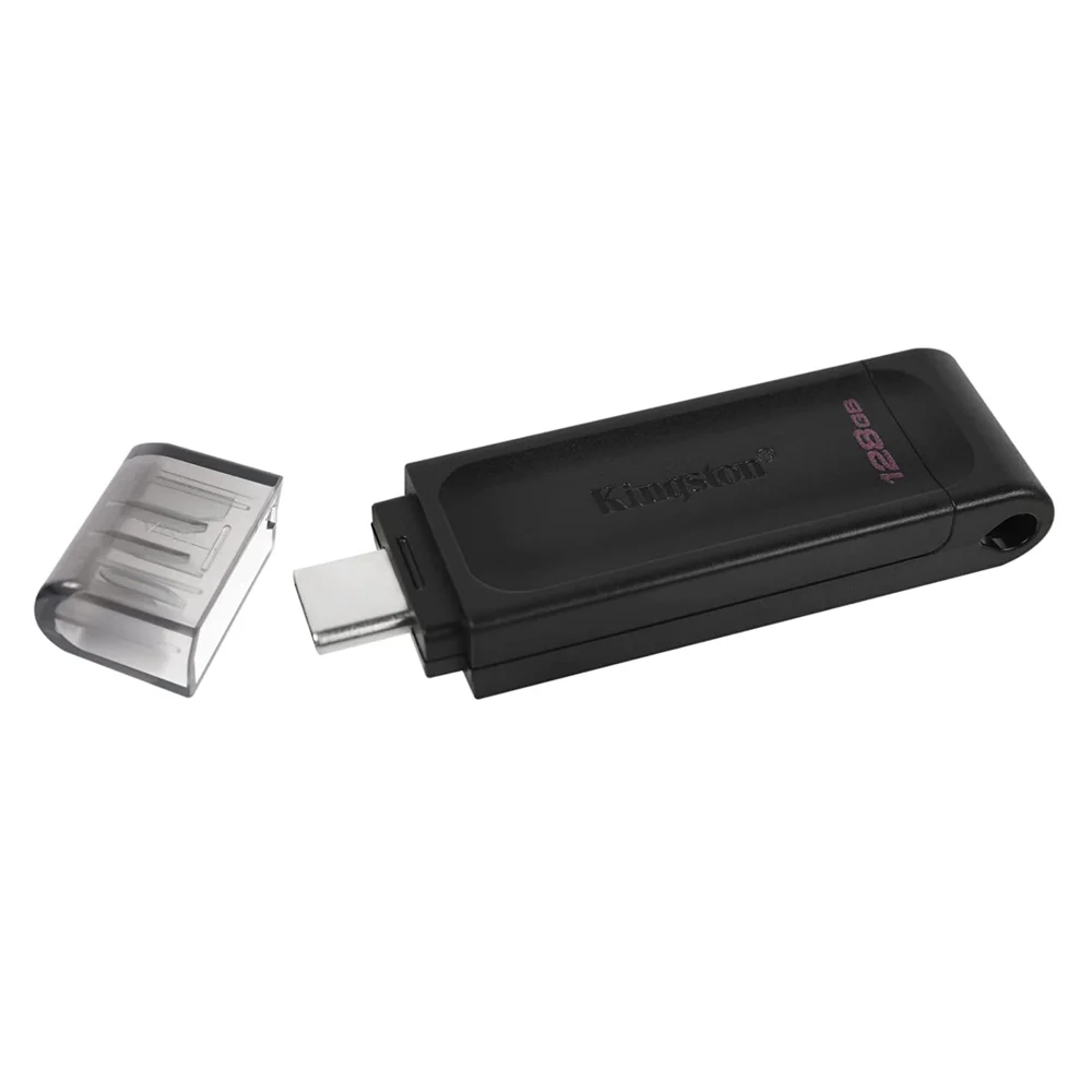 Pen Drive KINGSTON DataTraveler 70 128GB USB-C 3.2 Gen 1 Preto DT70/128GB