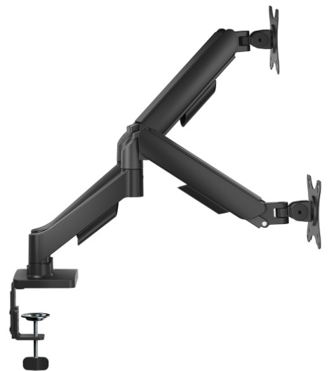 Suporte Duplo Articulado para Monitor Bluecase BSMTS02-1B Ergo Flexy Pistão a Gás 17 a 32 polegadas VESA 75x75 100x100 - Imagem 2
