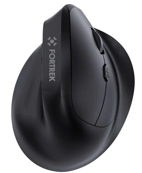 Mouse Ergonômico Vertical Sem Fio Fortrek MERG15 USB Preto