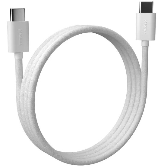 Cabo USB-C para USB-C Fortrek U221W 1 Metro Branco para Carregamento e Transferência de Dados