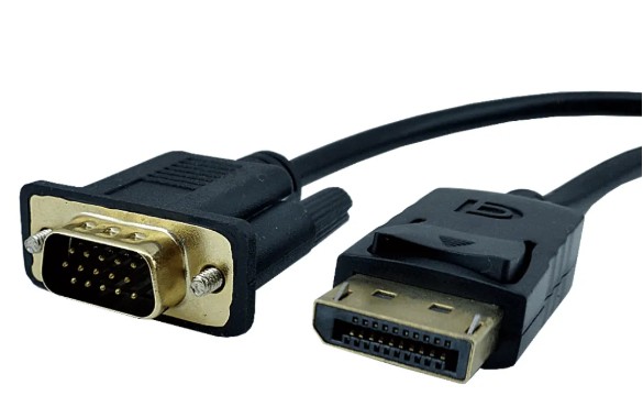 Cabo Adaptador Display Port para VGA Knup KPYP5007 1.8m Full HD 1080p Conectores Banhados a Ouro - Imagem 2