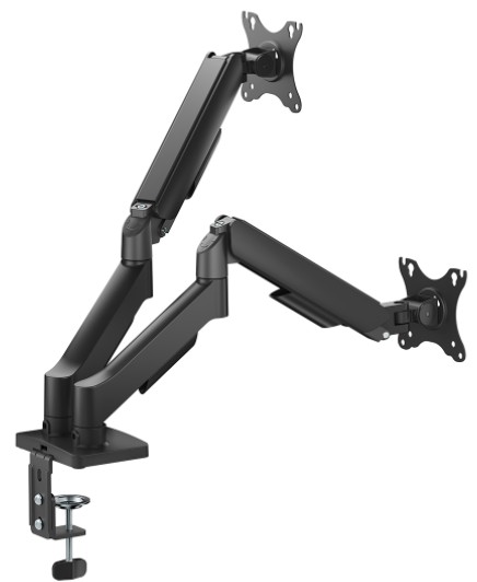 Suporte Duplo Articulado para Monitor Bluecase BSMTS02-1B Ergo Flexy Pistão a Gás 17 a 32 polegadas VESA 75x75 100x100 - Imagem 3