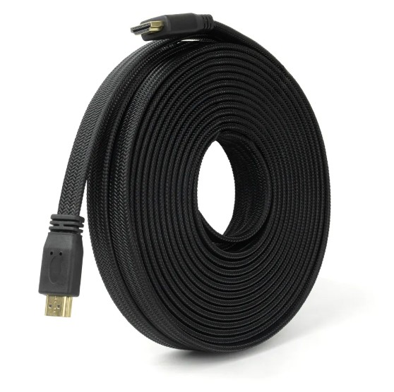 Cabo HDMI 1.4 Knup KP-YP51000 20 Metros Achatado Full HD 1080p Conectores Banhados a Ouro