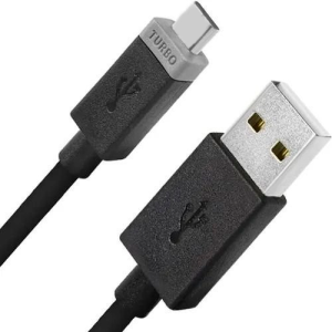 Cabo USB-C para USB-A Oberon OR-CO16 1 Metro 25W Preto Emborrachado para Carregamento e Dados