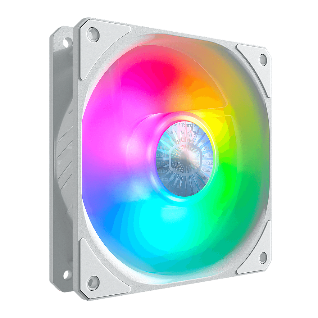 Kit 3 Fans Cooler Master SickleFlow 120 ARGB Branco 120mm com Controladora MFX-B2DW-183PA-R1 - Imagem 2
