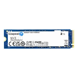 SSD Kingston NV3 2TB M.2 2280 NVMe PCIe 4.0 Leitura 6000MB/s Gravação 5000MB/s SNV3S/2000G