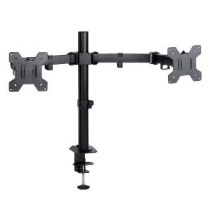 Suporte Articulado Vinik SM341C para 2 Monitores de 13 a 32 polegadas VESA 75x75 100x100 Fixação Prensa Preto