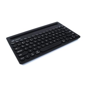 Teclado Sem Fio C3Tech K-BT200BK Bluetooth Multi-Device ABNT2 Multimídia com Suporte para Smartphone Preto