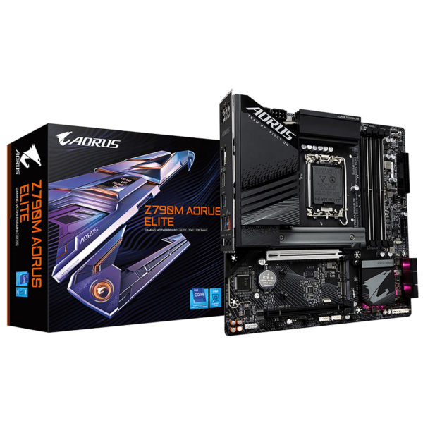 Placa-Mãe GIGABYTE Z790M Aorus Elite LGA 1700 Chipset Z790 DDR5 mATX