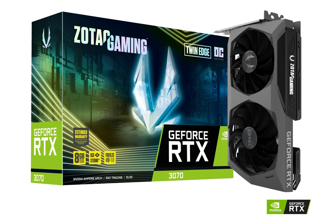 Placa de Vídeo Gamer RTX 3070 8GB GDDR6 Twin Edge OC ZT-A30700H-10P Zotac Gaming