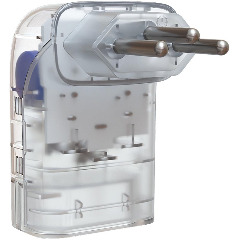 Protetor de Surtos CLAMPER Pocket Fit com 1 Tomada 20A 3 Pinos Transparente