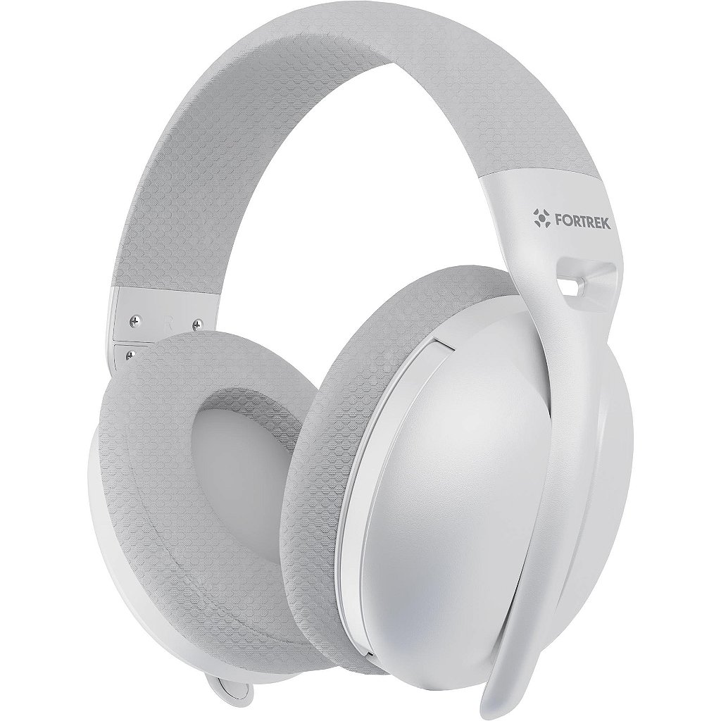 Headset FORTREK Wise Air Wireless Multiconexão com Microfone Branco