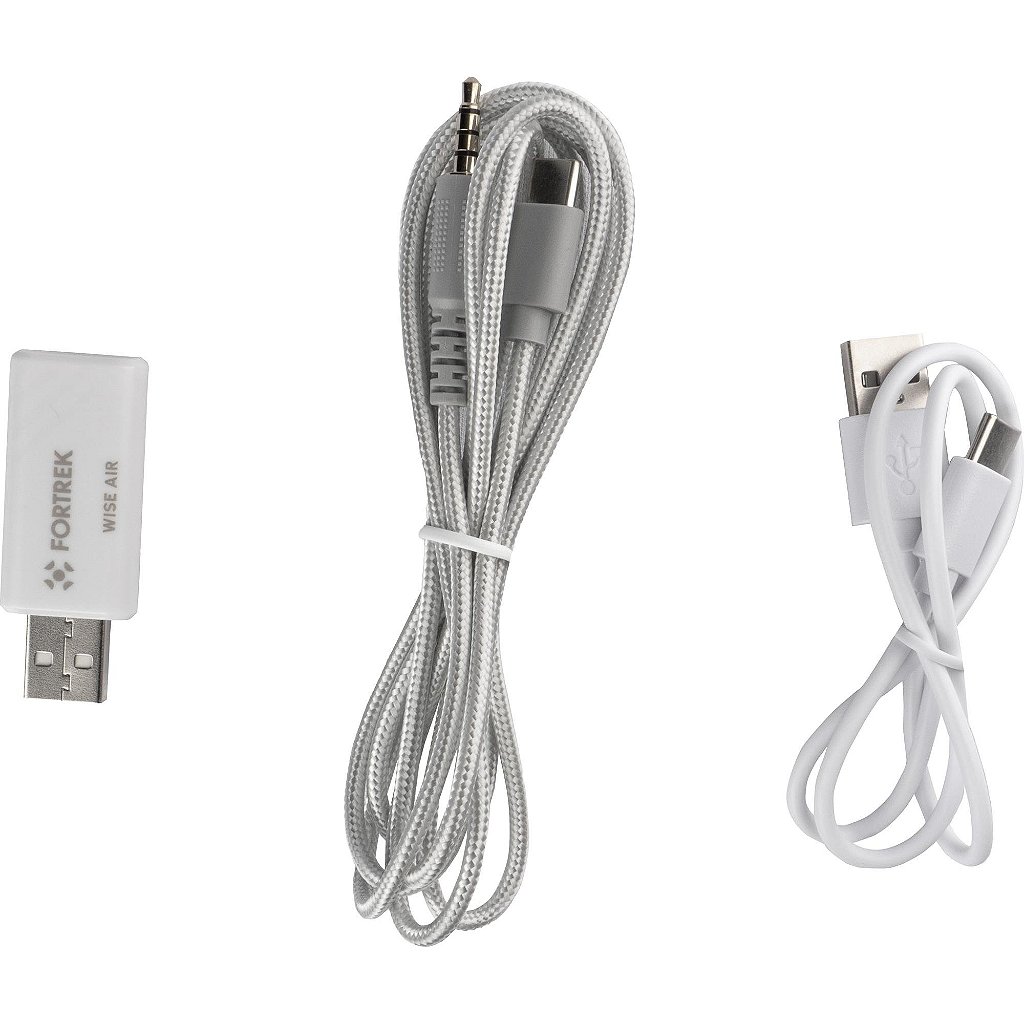 Headset FORTREK Wise Air Wireless Multiconexão com Microfone Branco - foto 2