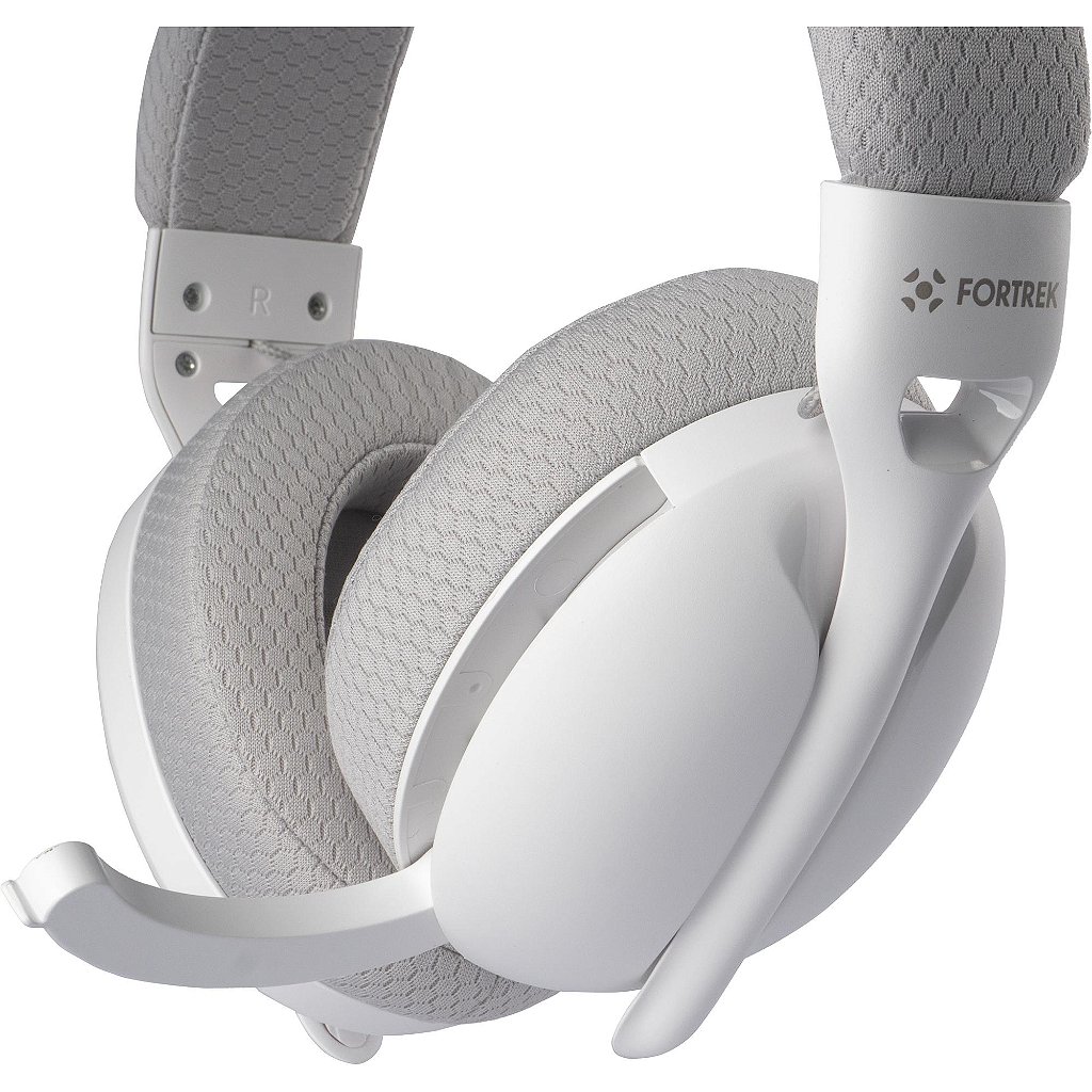 Headset FORTREK Wise Air Wireless Multiconexão com Microfone Branco - foto 3