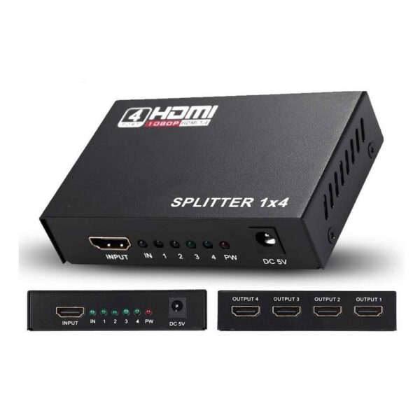 Splitter HDMI 1x4 KNUP KP-AD142 1.4 Full HD 1080p 3D 4K