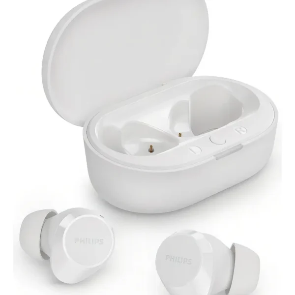 Headset PHILIPS TAT1209WT/00 TWS Bluetooth 5.3 Driver 10mm IPX4 18h Bateria Branco
