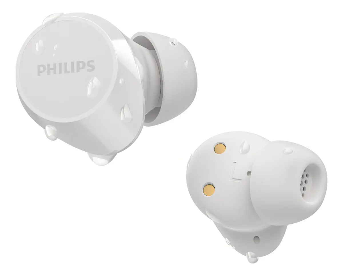 Headset PHILIPS TAT1209WT/00 TWS Bluetooth 5.3 Driver 10mm IPX4 18h Bateria Branco - foto 5