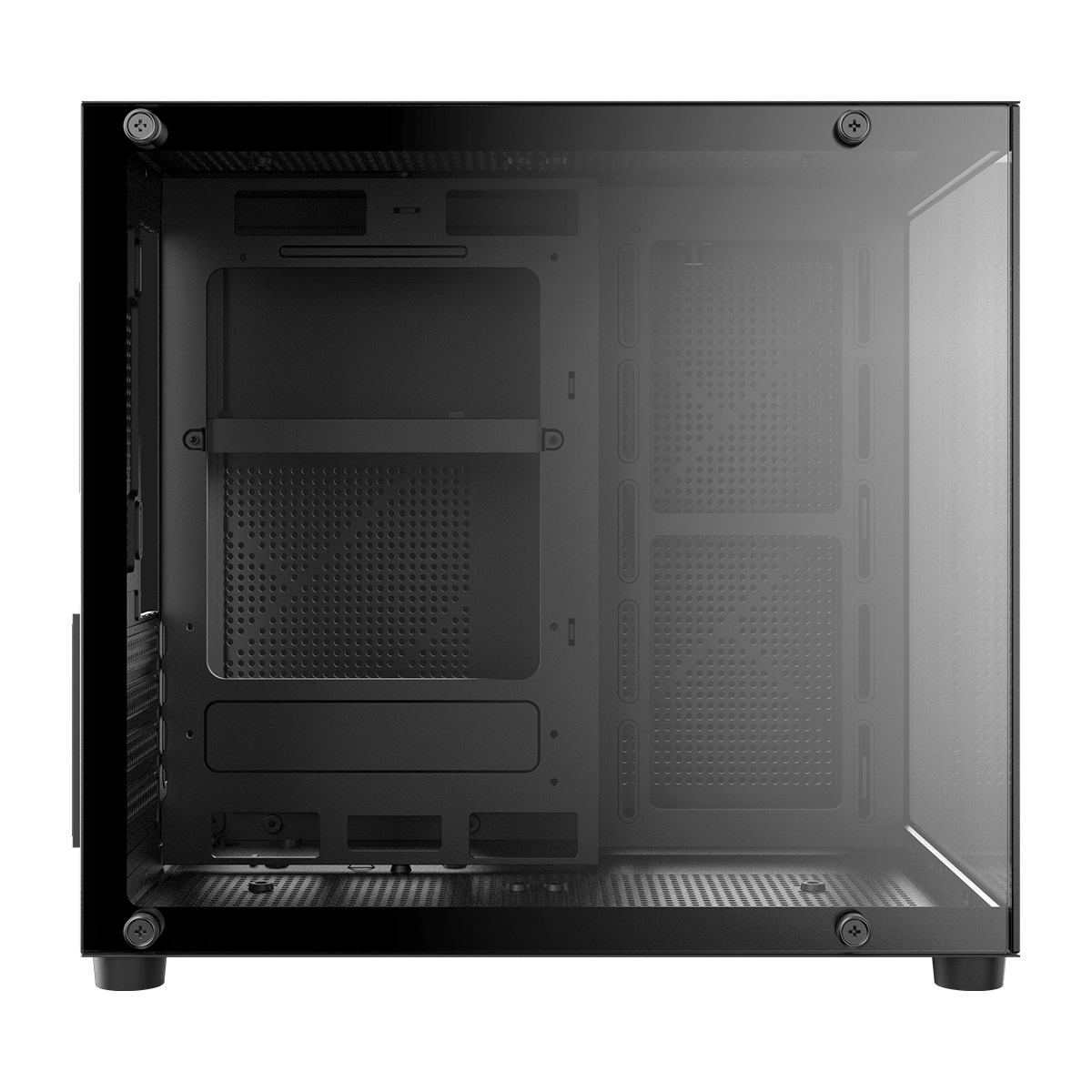 Gabinete Gamer pcyes Forcefield Mini Vulcan mATX Vidro Temperado Sem Fonte Preto - foto 4