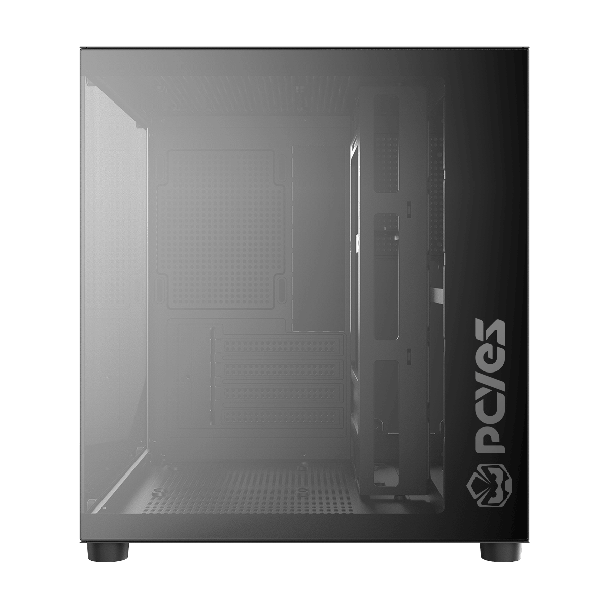 Gabinete Gamer pcyes Forcefield Mini Vulcan mATX Vidro Temperado Sem Fonte Preto - foto 6