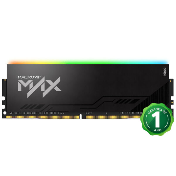 Memória RAM DDR4 16GB 3200MHz Desktop MACROVIP MAX RGB XMP MVX32N16/16R