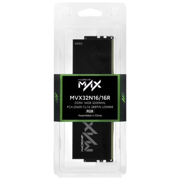 Memória RAM DDR4 8GB 3200MHz Desktop MACROVIP Max RGB XMP MVX32N16/16R - foto 4