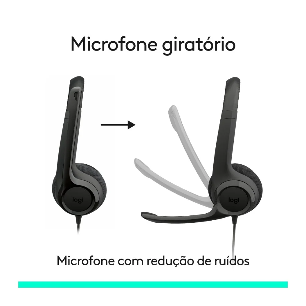 Headset LOGITECH H390 USB-C Driver 30mm com Microfone Cancelamento de Ruído e Controles no Cabo - foto 3