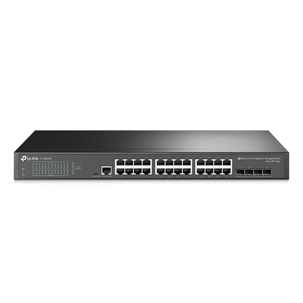 Switch TP-LINK TL-SG3428 24 Portas Gigabit 4 SFP L2+ Gerenciável Rack Omada SDN 56Gbps Fanless