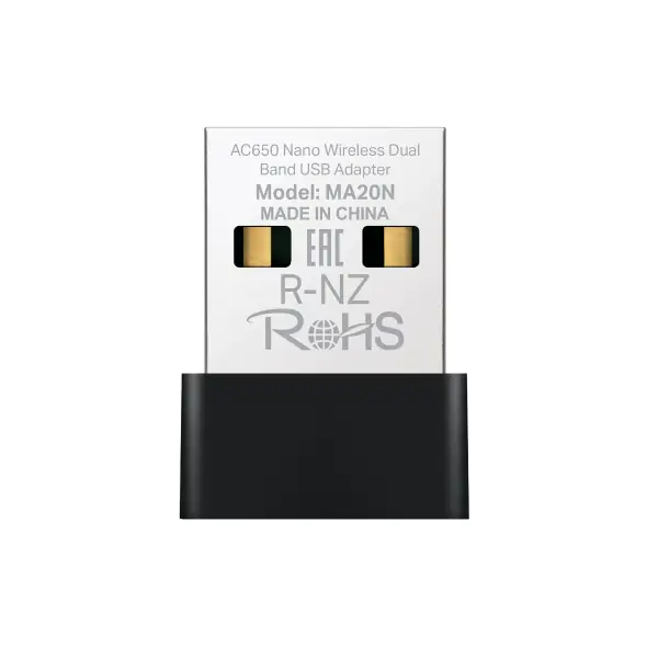 Adaptador Wi-Fi USB 2.0 MERCUSYS MA20N AC650 Dual Band Nano