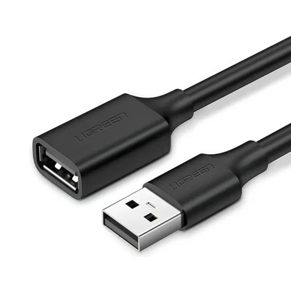 Cabo Extensor USB 2.0 UGREEN US103 2 Metros A Macho para Fêmea 480Mbps Preto